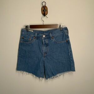 Levi's Blue Jean Shorts High-Waisted Cut-Off